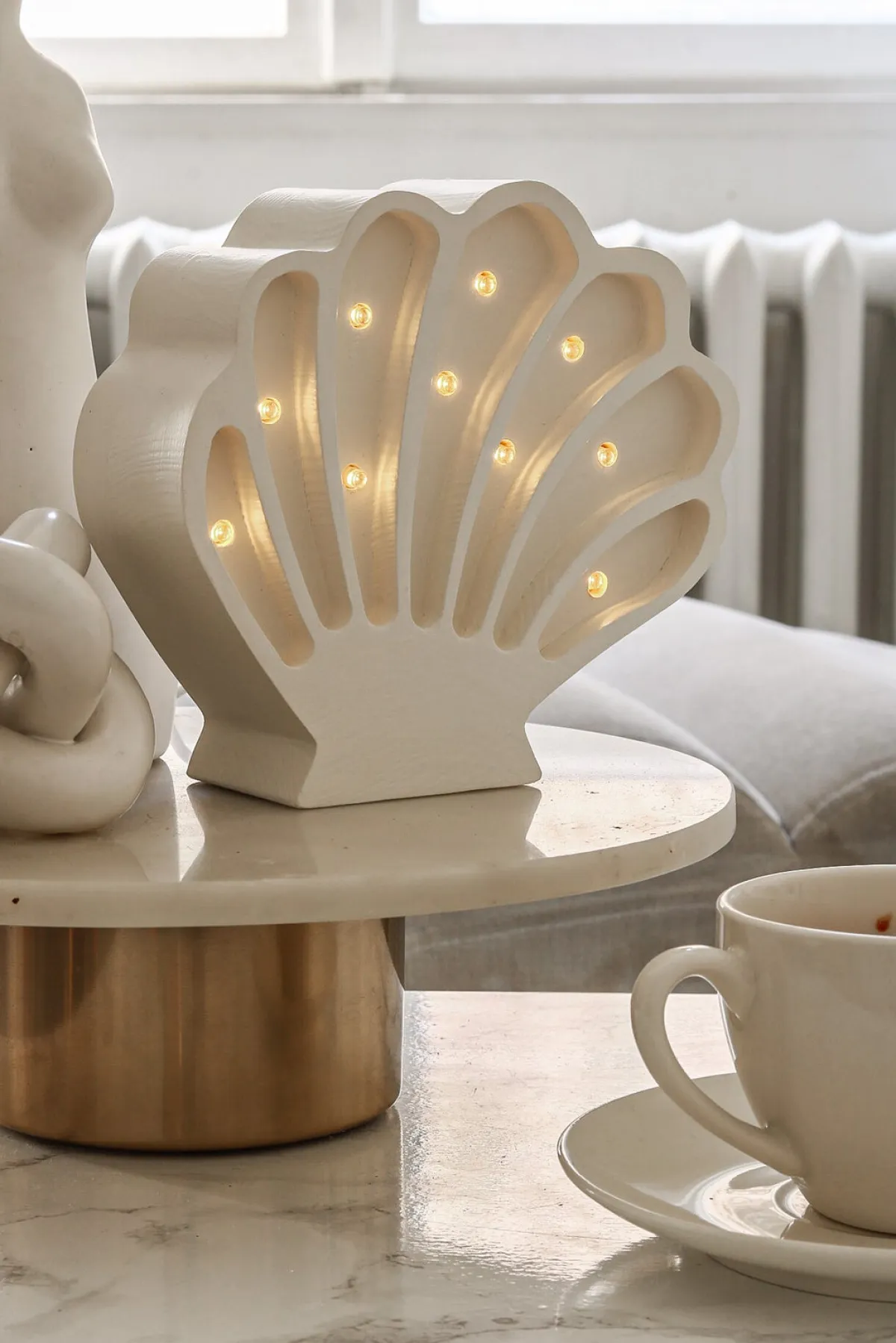 Lamper & Belysning|LittleLights Little Lights Lampe Muslingeskal, Hvid