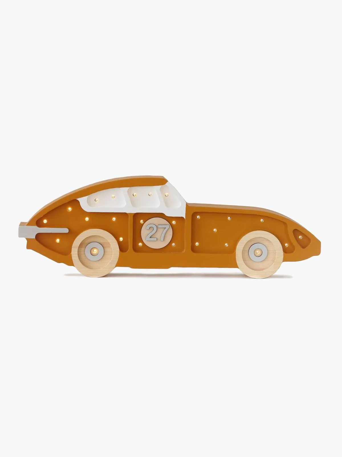Lamper & Belysning|LittleLights Little Lights Lampe Racerbil, Mustard Gul
