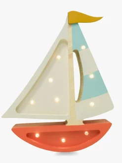 Børn LittleLights Little Lights Lampe Sejlbåd, Rød/Hvid