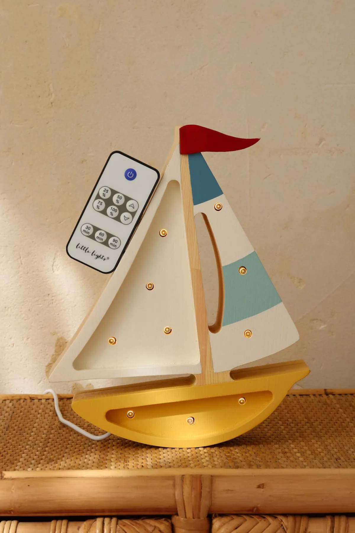 Lamper & Belysning|LittleLights Little Lights Lampe Sejlbåd, Sennepsgul
