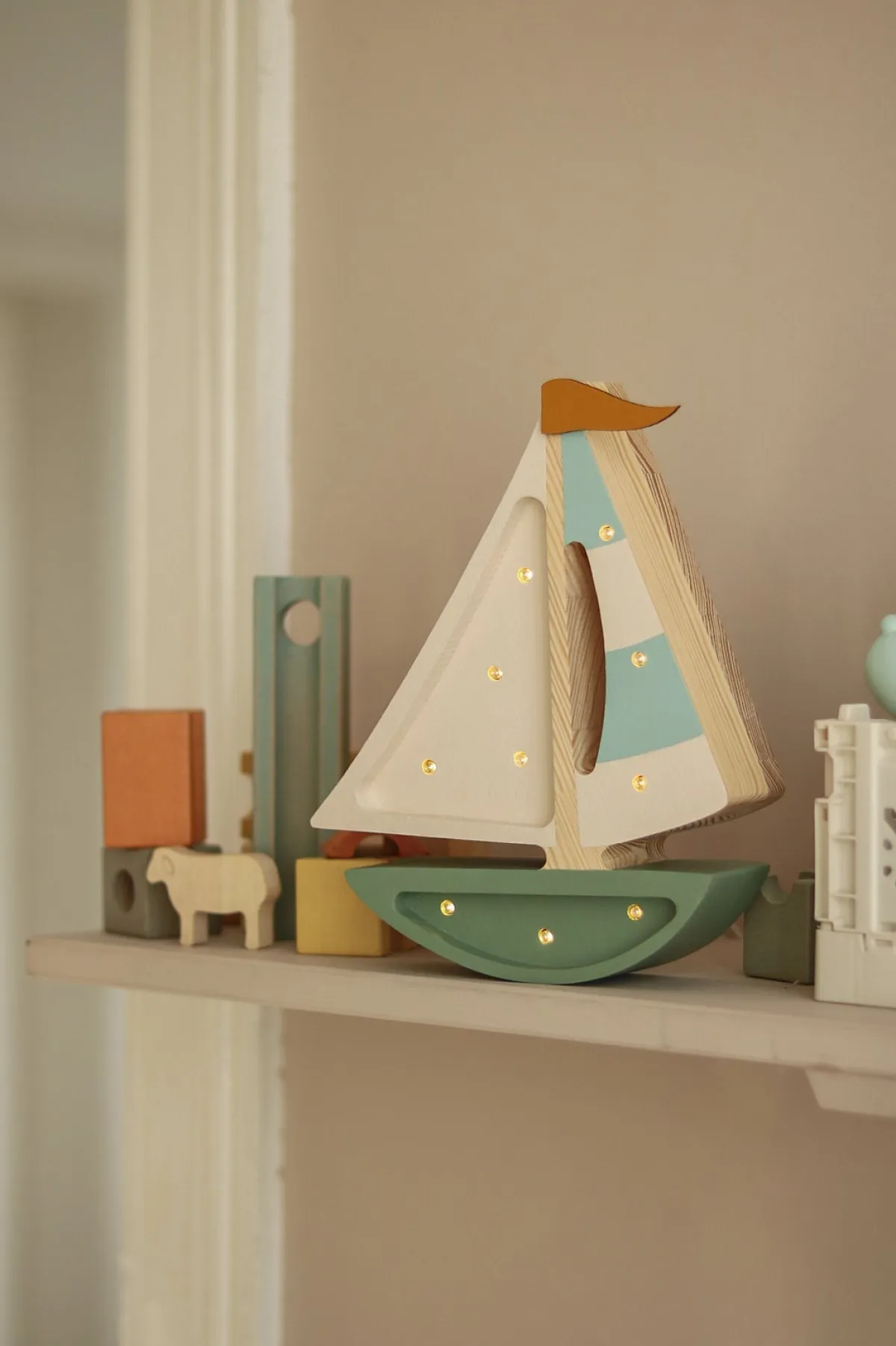 Lamper & Belysning|LittleLights Little Lights Lampe Sejlbåd, Olive Tree
