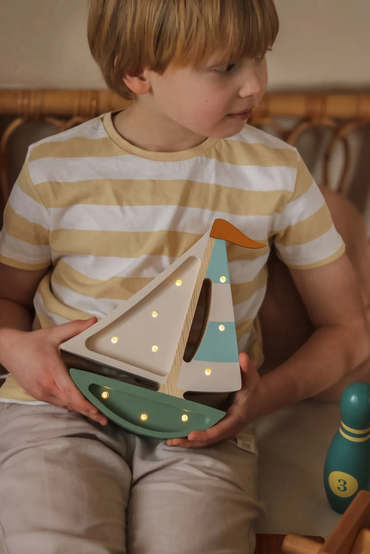 Lamper & Belysning|LittleLights Little Lights Lampe Sejlbåd, Olive Tree