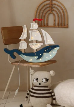 Lamper & Belysning|LittleLights Little Lights Lampe Skib, Navy Blå