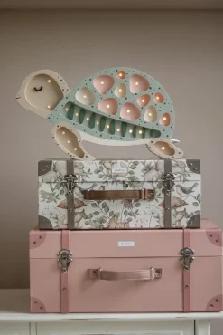Børn LittleLights Lamper & Belysning-Little Lights Lampe Skildpadde, Seafoam Pink