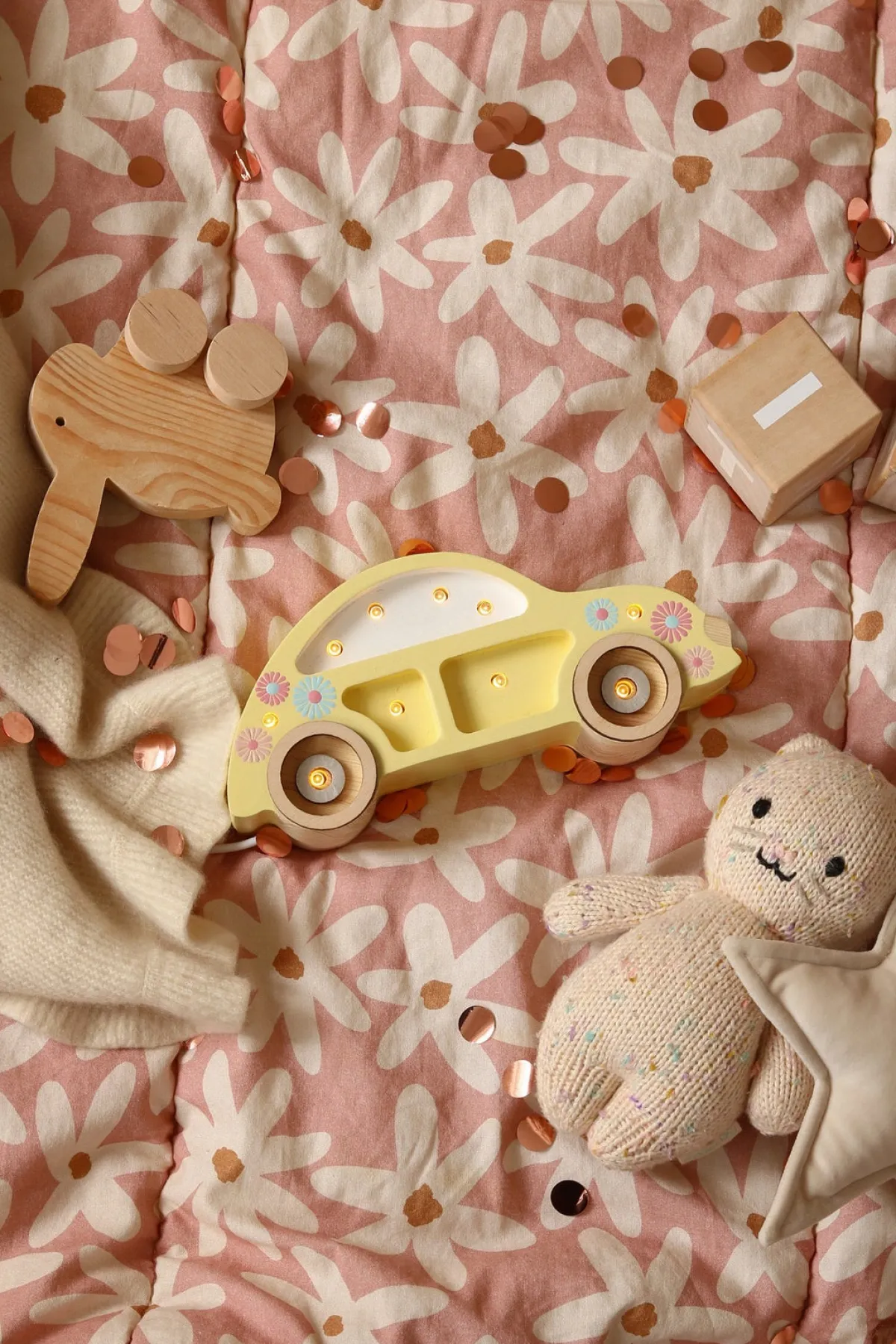 Lamper & Belysning|LittleLights Little Lights Mini Lampe Bil, Sunflower Gul