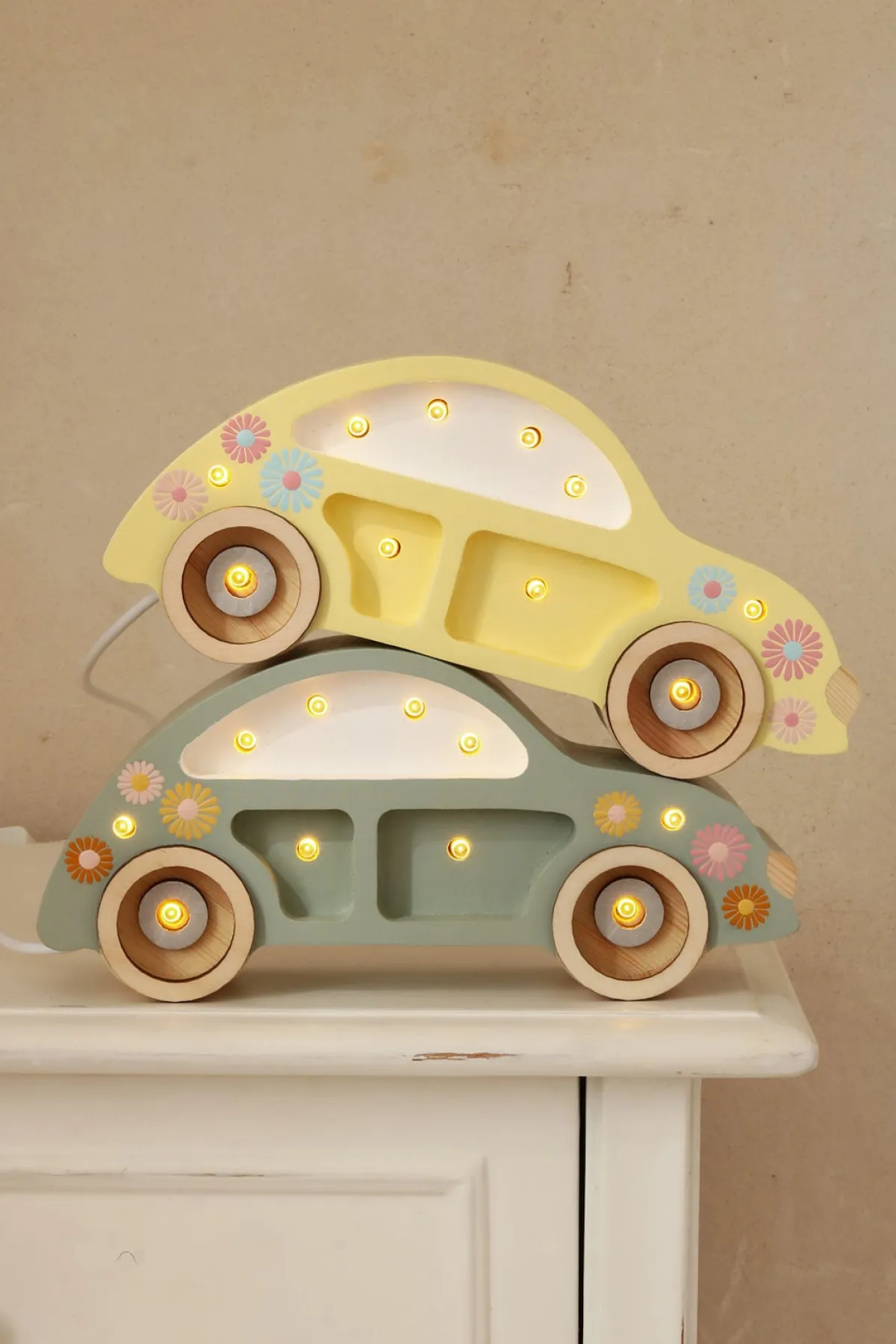 Lamper & Belysning|LittleLights Little Lights Mini Lampe Bil, Sunflower Gul
