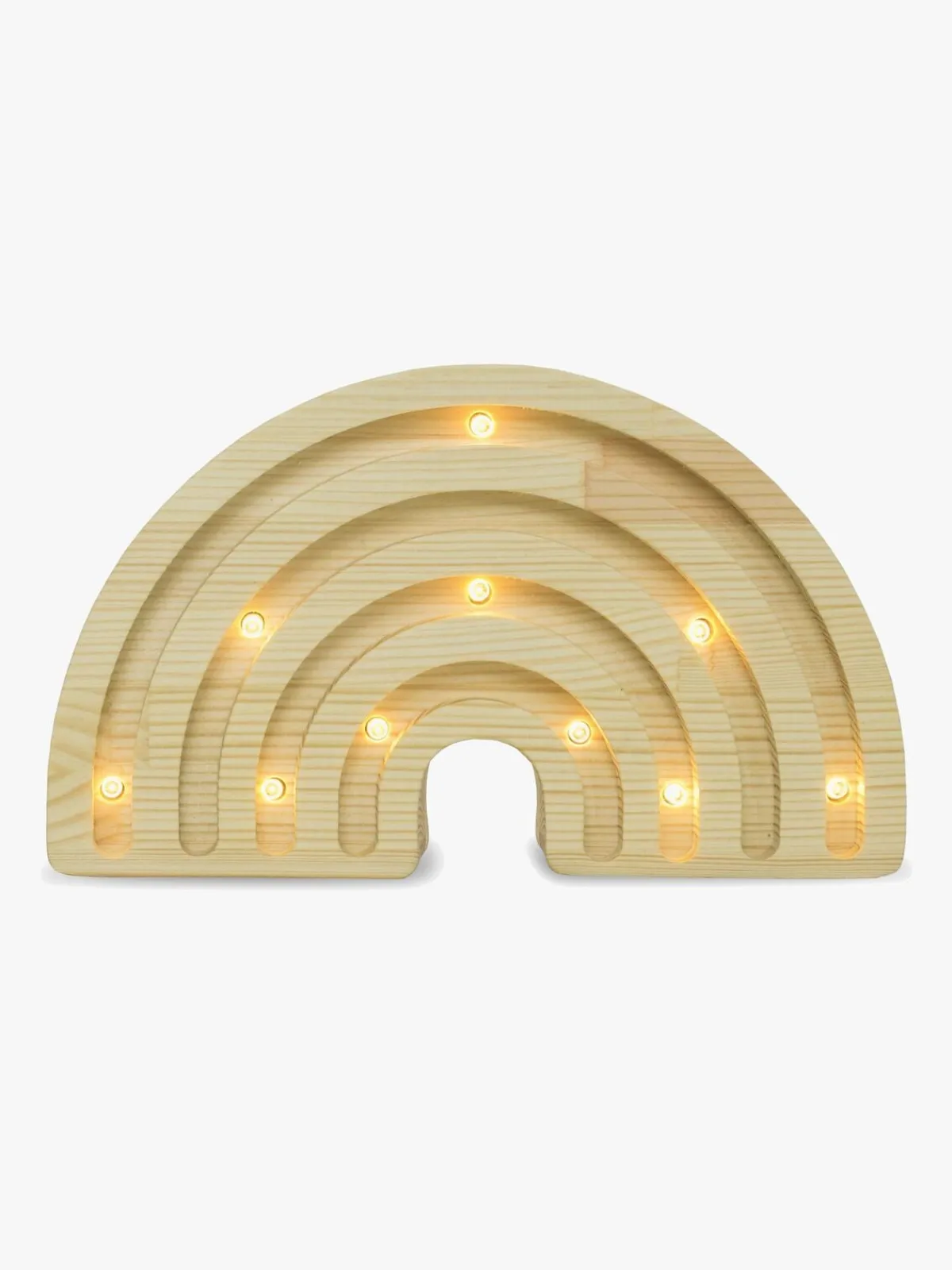 Lamper & Belysning|LittleLights Little Lights Mini Lampe Regnbue, Wood Beige