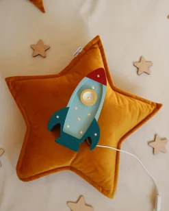 Børn LittleLights Little Lights Mini Lampe Rumraket, Blå