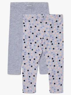 Børn LucaLola Luca & Lola Alberta ¾ Leggings 2-pak, Grey Melange