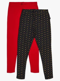 Børn LucaLola Underdele-Luca & Lola Linda Leggings 2-pak, Tap Shoe/Red