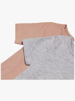Børn LucaLola Overdele-Luca & Lola Malena Top 2-pack, Grey Melange/Adobe Rose