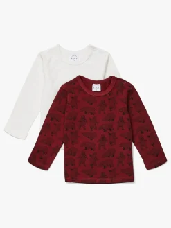 Overdele|LucaLola Luca & Lola Montay Langærmet T-Shirt 2-pak, Red Rød/Hvid