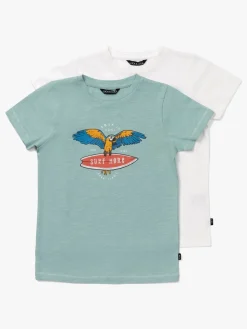 Børn LucaLola Overdele-Luca & Lola Riccione T-Shirt 2-pak, Green/White