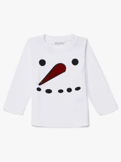 Børn LucaLola Luca & Lola Top Baby Snowman, White