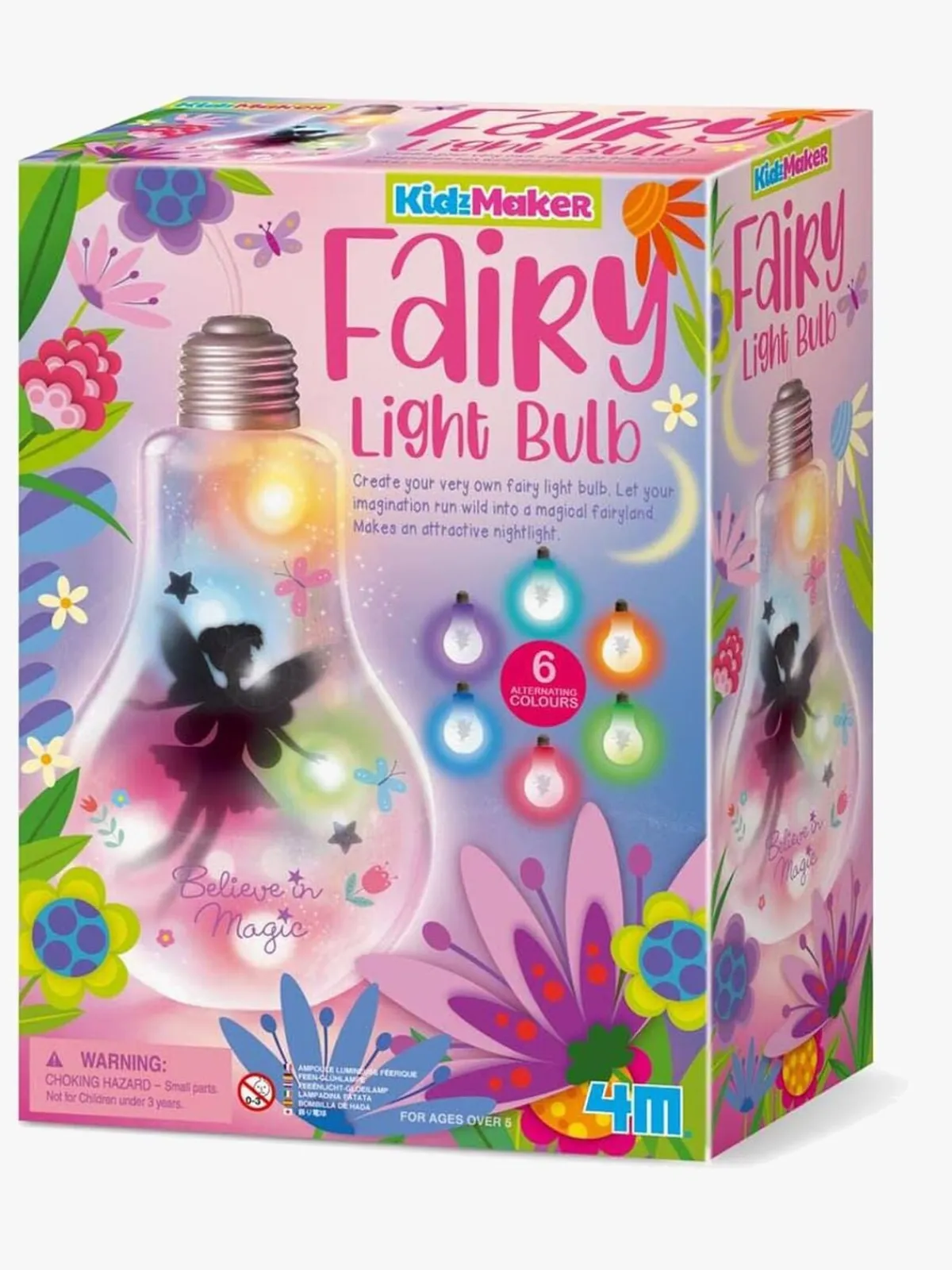Kreativt Legetøj|4M KidzMaker DIY-sæt Fe-lampe Flerfarvet