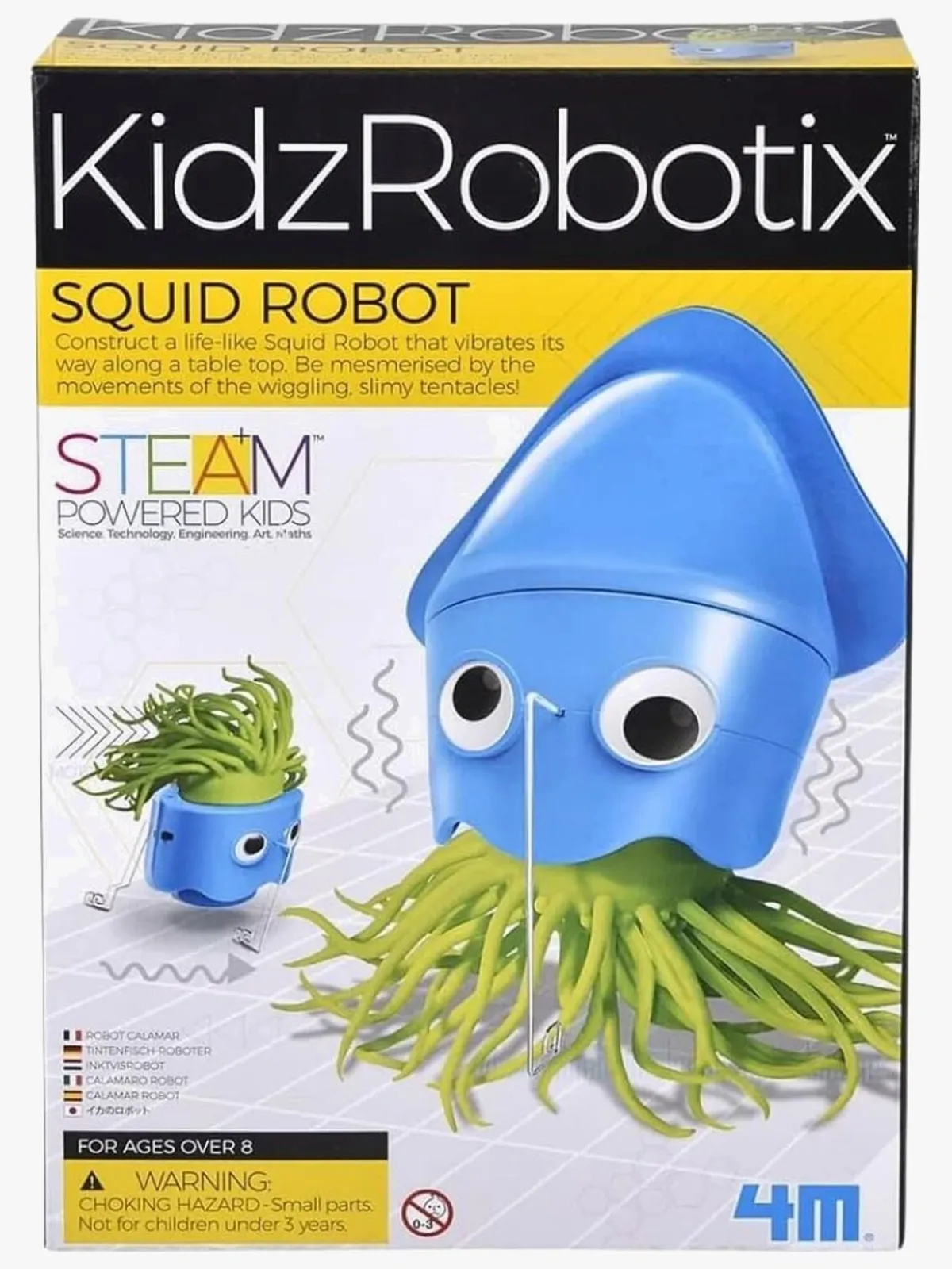 Kreativt Legetøj|4M KidzRobotix Byg Din Egen Blæksprutte Robot Flerfarvet