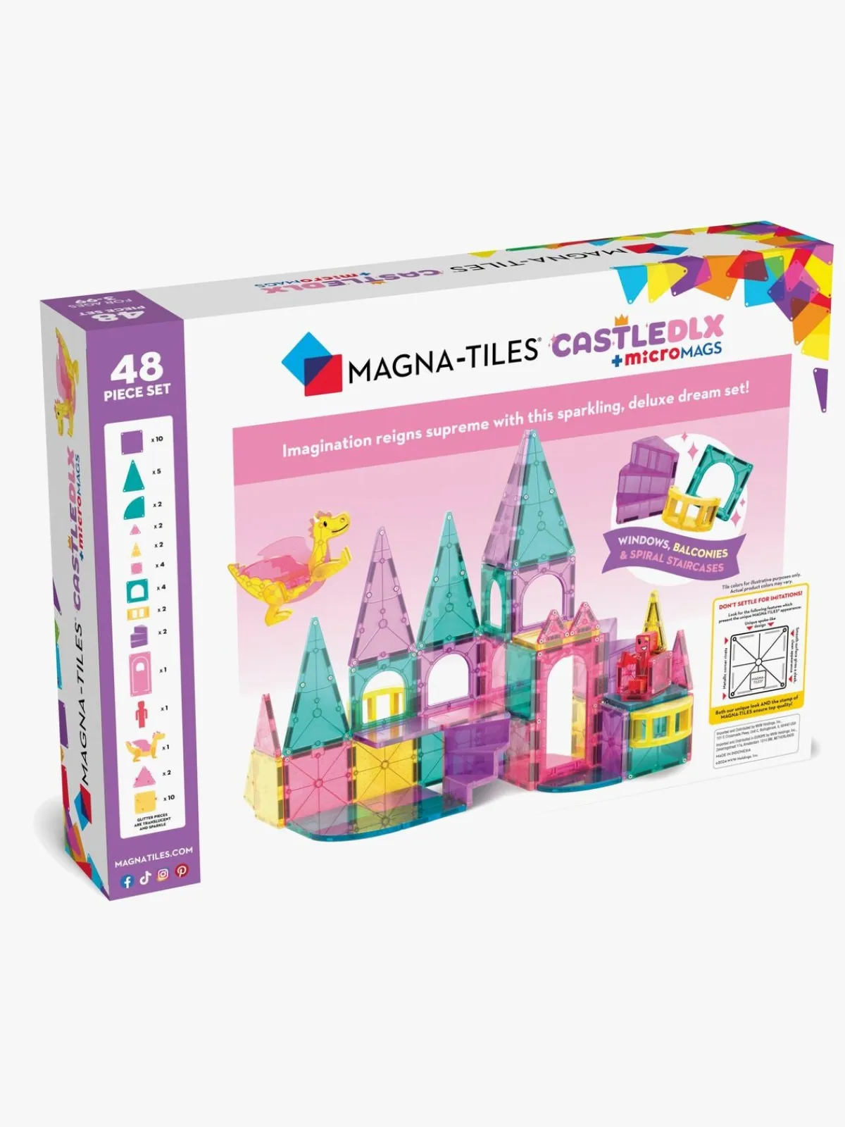 MagnaTiles MAGNA-TILES Castle Deluxe Byggesæt 48 Dele