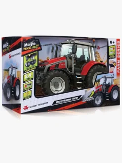 Maisto Legetøjsbiler & -Fartøjer-Tech Massey Fergusson 1:16 RC Traktor med Sneplov