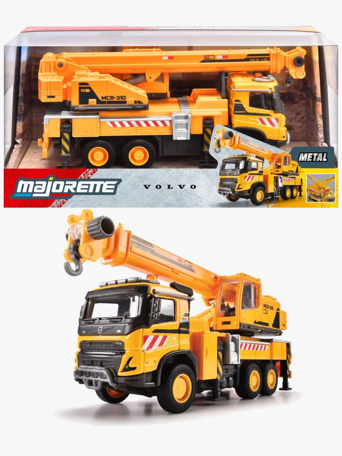 Majorette Udelegetøj-Volvo FMX Kranvogn