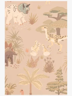 Børn Majvillan Interiør-Tapet Dinosaur Vibes, Sandy Beige