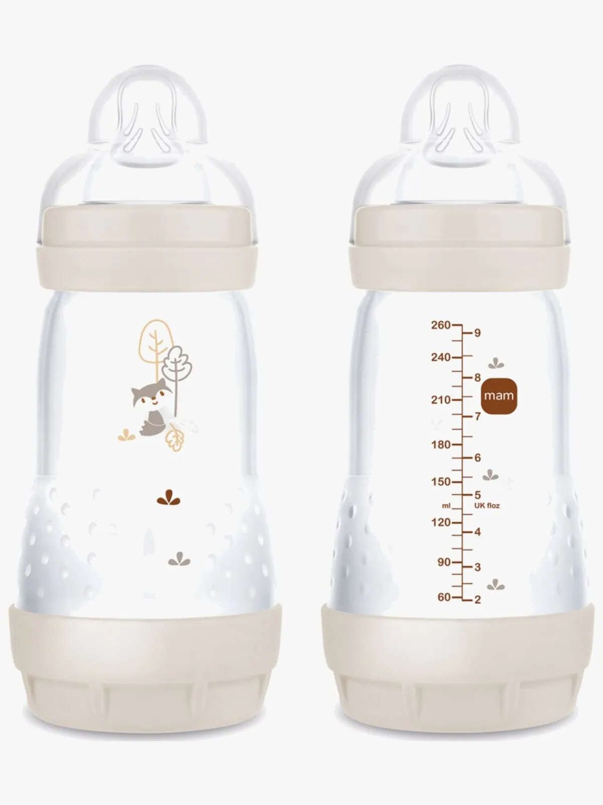 Spisetid|MAM Air Naturgummi Sutter 6-16m & Easy Start Sutteflaske Anti-kolik 260 ml, Neutral