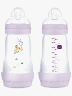 MAM Original Night Silikone Sutter 2-pak & Easy Start Sutteflaske Anti-kolik 260 ml, Pink