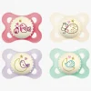 MAM Sutter & Suttesnore-Original Night Sutter 0-6m 4-pak, Pink/Neutral
