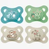 MAM Sutter & Suttesnore-Original Silikone Sutter 0-6m 4-pak, Blå/Neutral