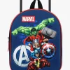 Børn MarvelAvengers Marvel Avengers 3D Trolley Rygsæk Great Escapes, Blå