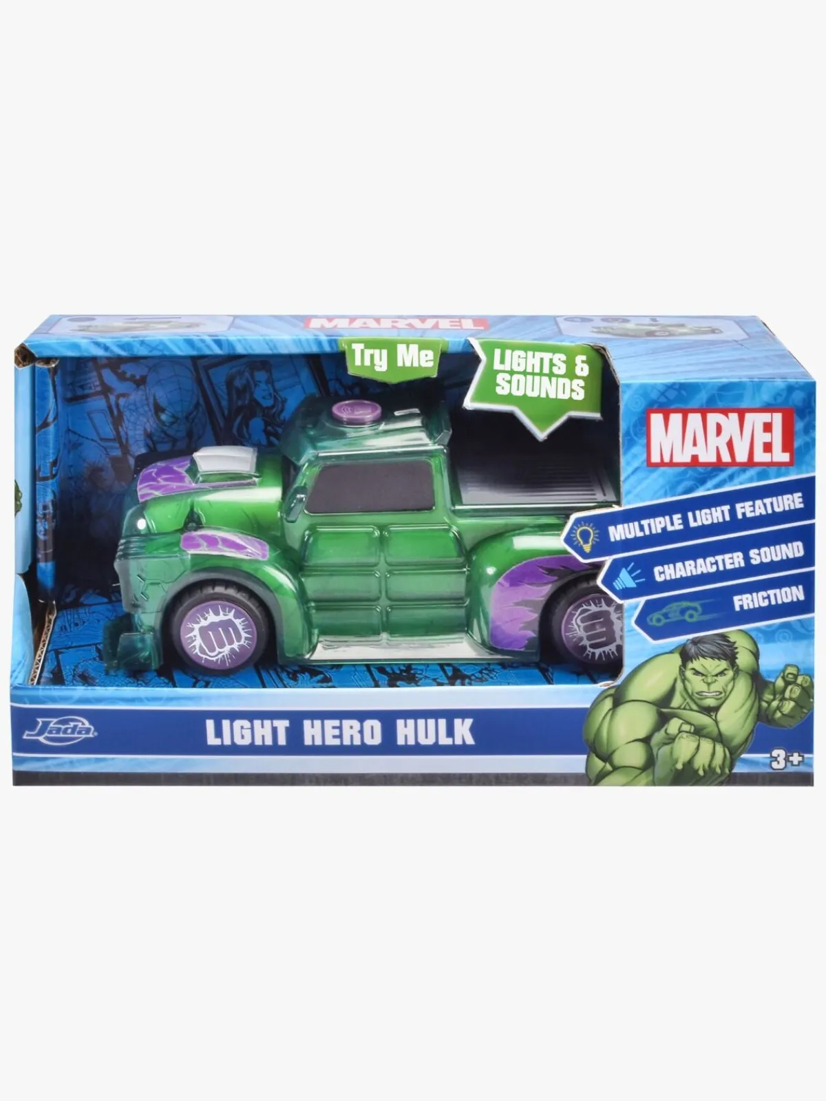 JadaToys Marvel Hulk Black Panther Light-Up Bil 1:32