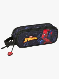 Kreativt Legetøj|MarvelSpiderMan Marvel Spider-Man Dobbelt Penalhus Attack, Sort/Blå