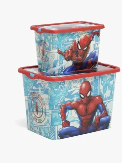 Børn MarvelSpiderMan Opbevaring-Marvel Spider-Man Opbevaringskasse Sæt 7l & 23l