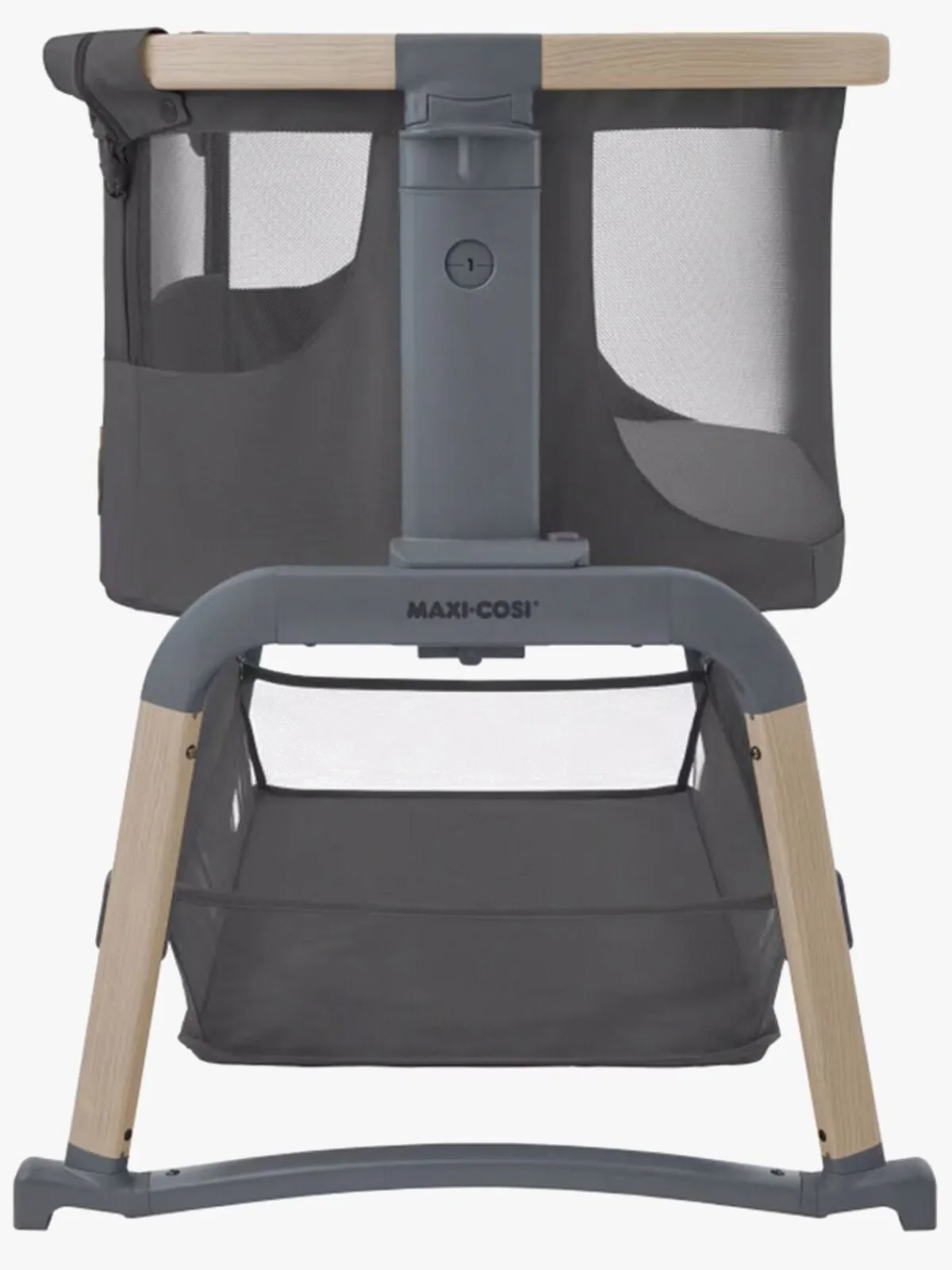 Børnesenge & Tilbehør|MaxiCosi Maxi-Cosi Iora Air Bedside Crib, Beyond Graphite Grå