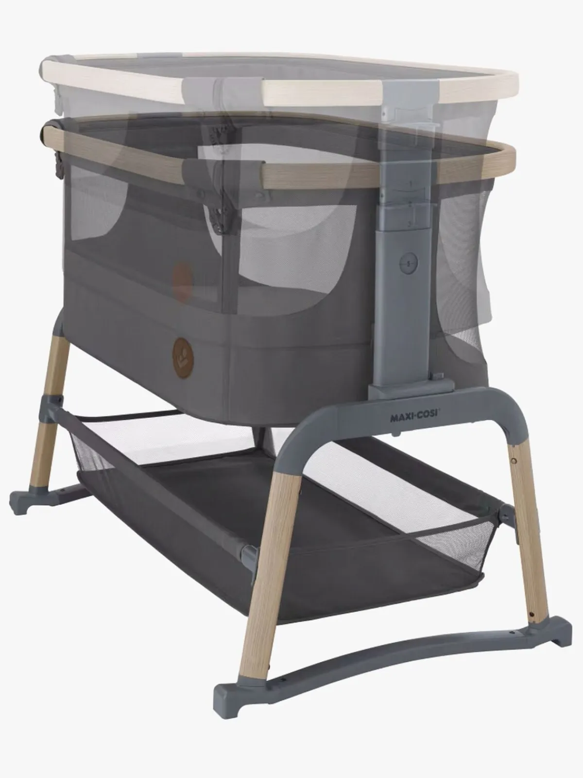 Børnesenge & Tilbehør|MaxiCosi Maxi-Cosi Iora Air Bedside Crib, Beyond Graphite Grå