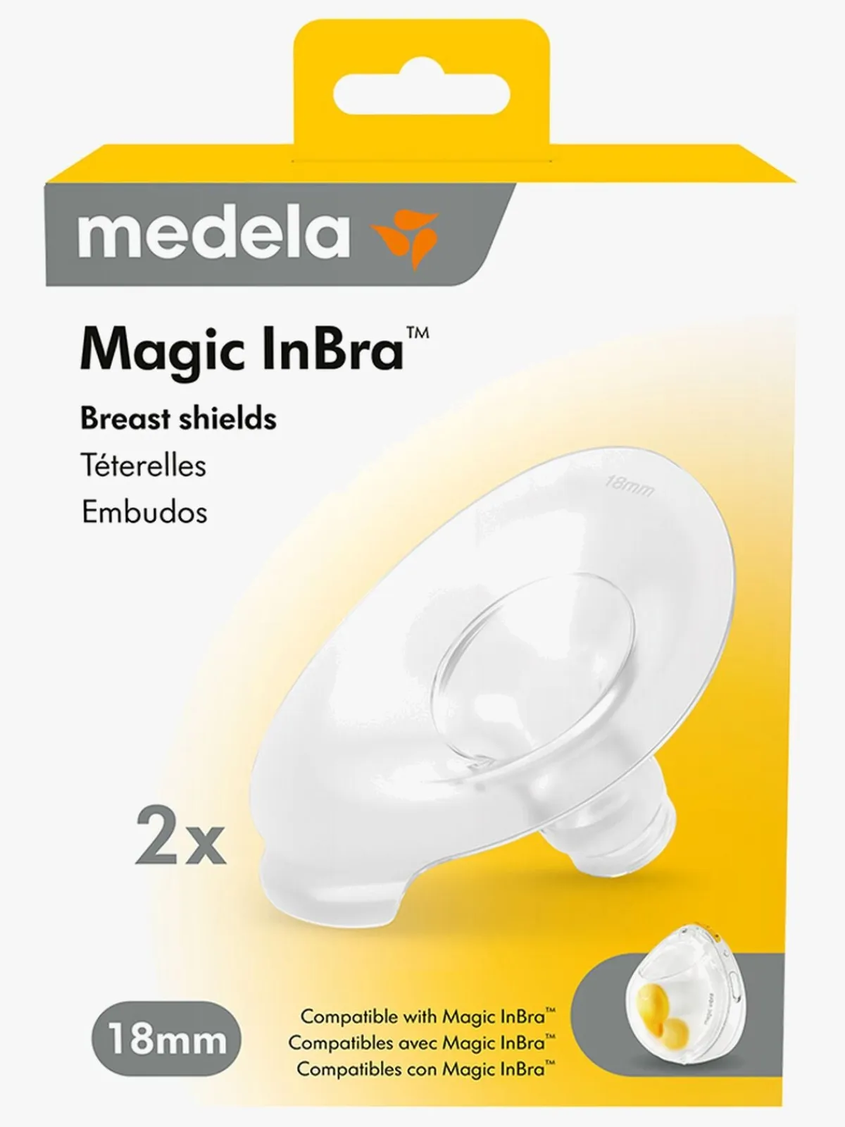 Medela Amning-Magic InBra Brysttragte 18 mm 2-pak