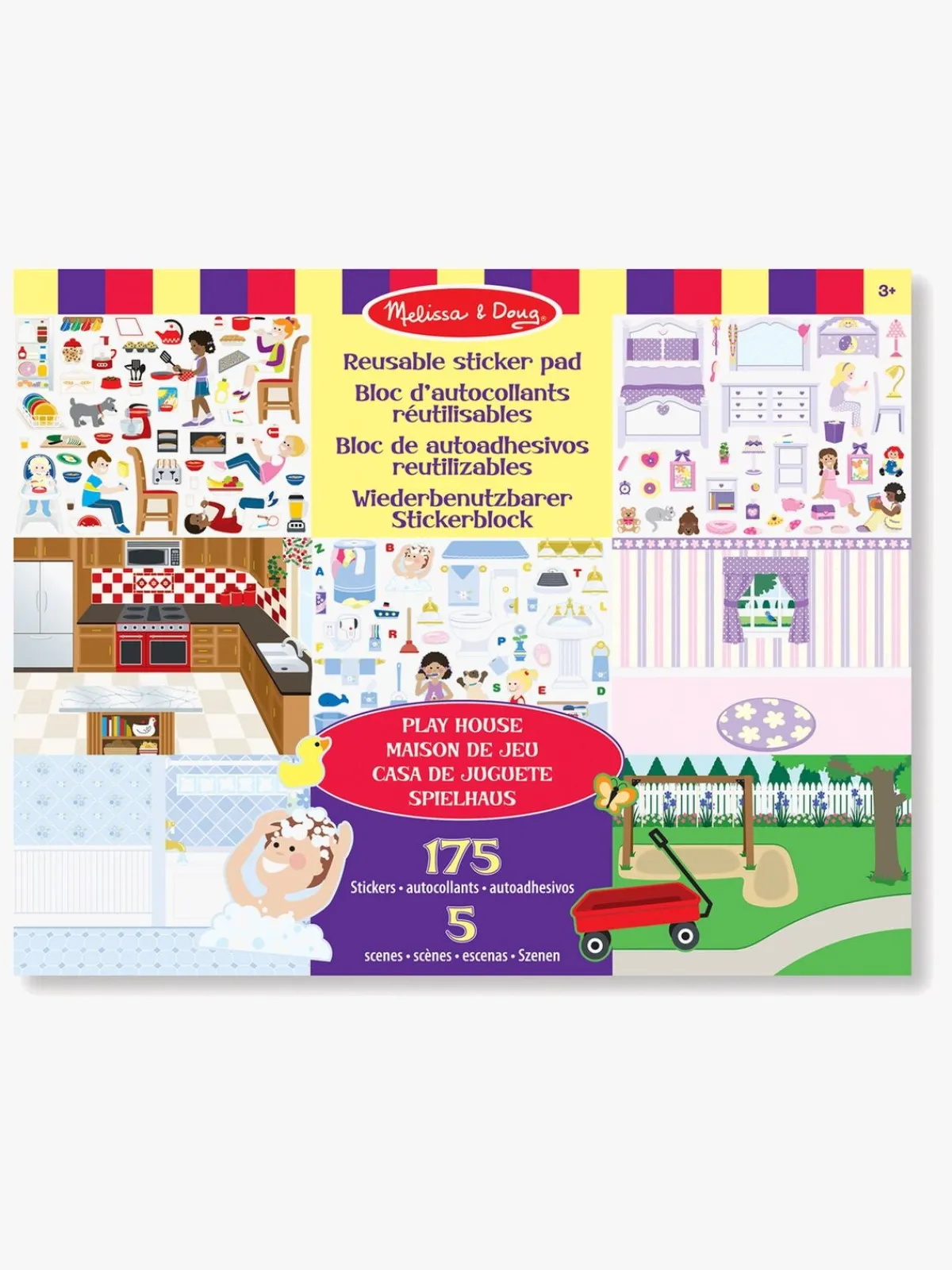 MelissaDoug Kreativt Legetøj-Melissa & Doug Klistermærkebog Legehus 175 Stk.