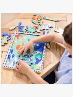 Spil & Puslespil|MelissaDoug Melissa & Doug Puslespil med Tandhjul Havtema 18 Brikker