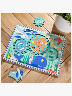 Spil & Puslespil|MelissaDoug Melissa & Doug Puslespil med Tandhjul Havtema 18 Brikker