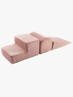 Børnemøbler|Meowbaby Aesthetic Foam Sæt 3 Elementer Kraftig Fløjl, Pink