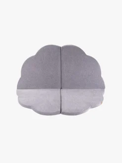 Børn Meowbaby Foam Sammenklappelig Legetæppe Velour 160x160, Lysegrå