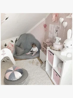 Børn Meowbaby Foam Sammenklappelig Legetæppe Velour 160x160, Lysegrå