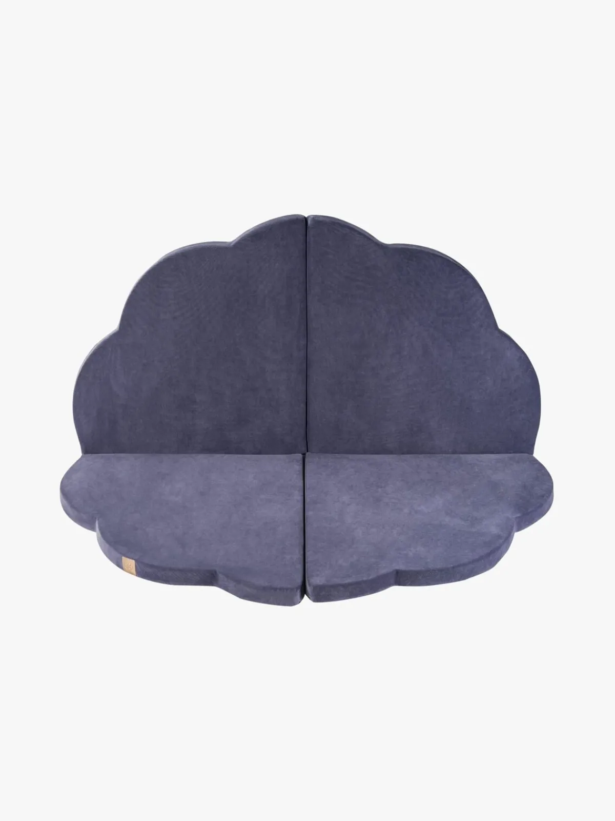 Børn Meowbaby Foam Sammenklappelig Legetæppe Velour 160x160, Blå-grå