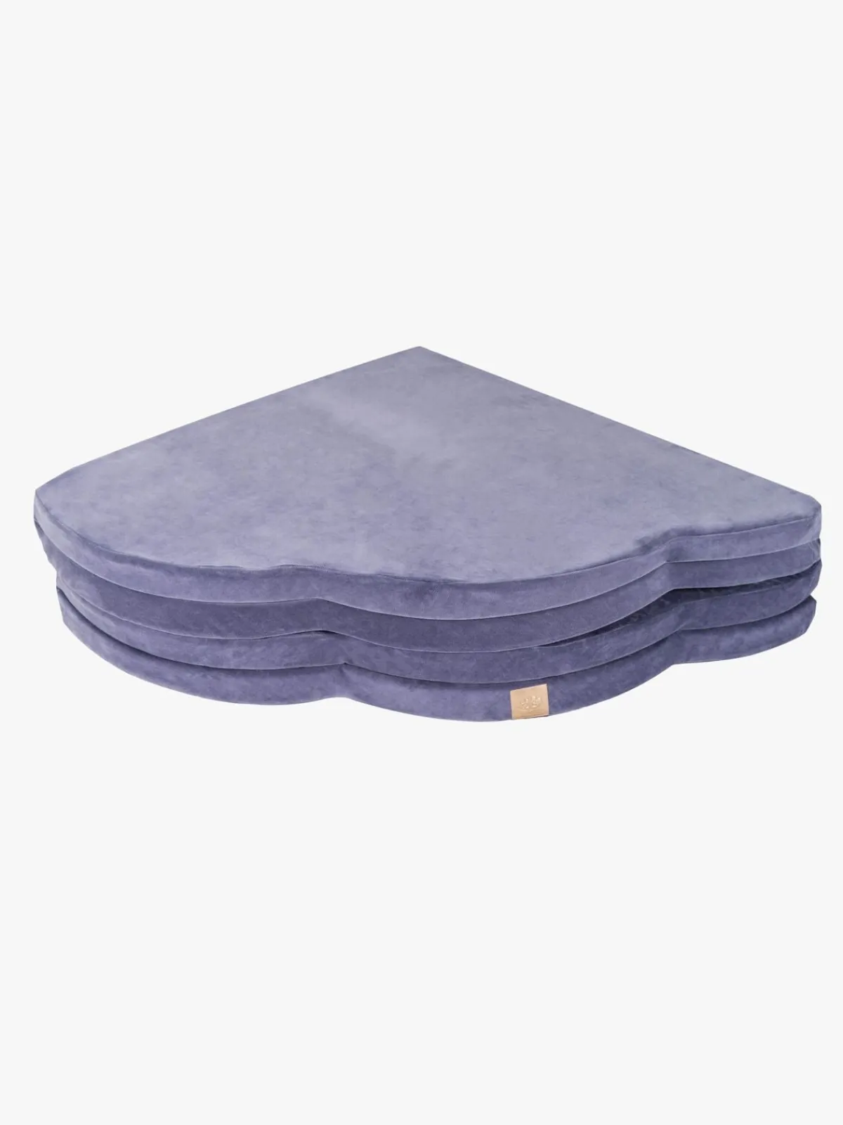 Børn Meowbaby Foam Sammenklappelig Legetæppe Velour 160x160, Blå-grå