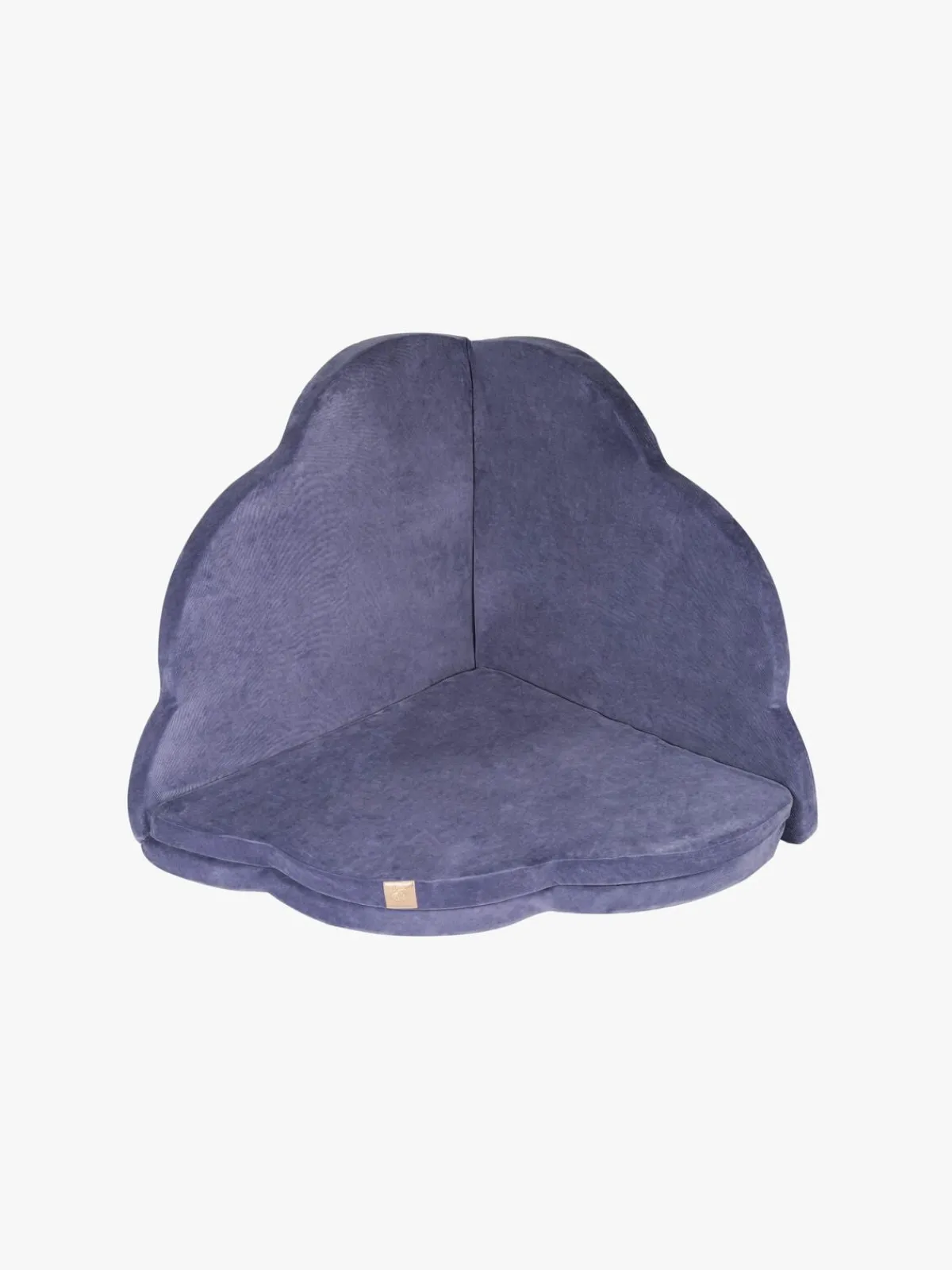 Børn Meowbaby Foam Sammenklappelig Legetæppe Velour 160x160, Blå-grå