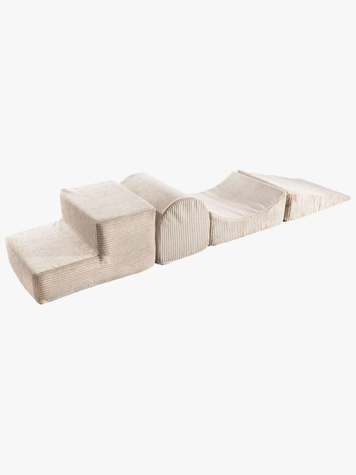Børn Meowbaby Foam Sæt 4 Elementer Kraftig Fløjl, Ecru
