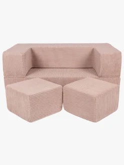 Børn Meowbaby Play Aesthetic Cube  Bygbar Sofa, Pudderrosa