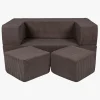 Børn Meowbaby Børnemøbler-Play Aesthetic Cube  Bygbar Sofa, Brun