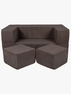 Børn Meowbaby Børnemøbler-Play Aesthetic Cube  Bygbar Sofa, Brun