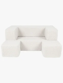 Børn Meowbaby Børnemøbler-Play Bearly Cube  Bygbar Sofa, Cremefarvet