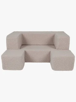 Børn Meowbaby Børnemøbler-Play Bearly Cube  Bygbar Sofa, Lysegrå